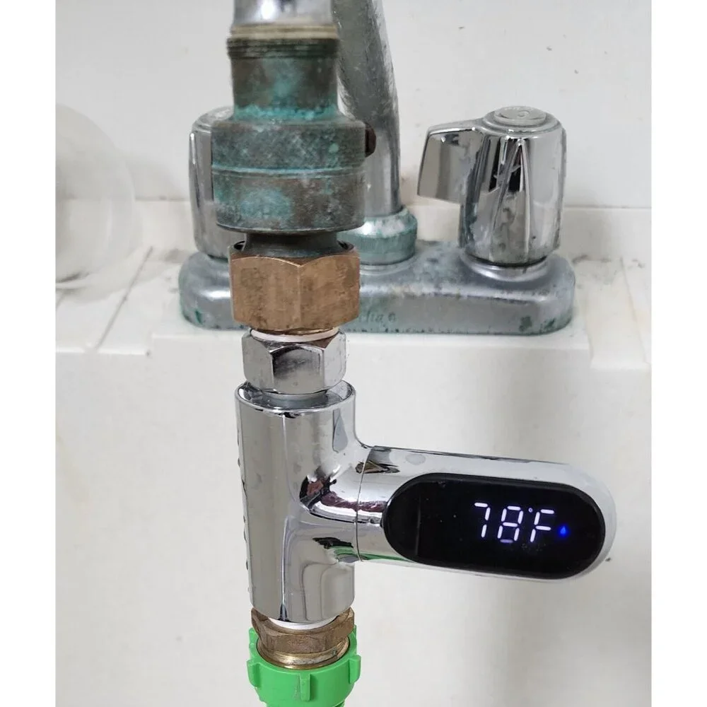 Garden Hose Thermometer Temperature Gauge Water Change Fish Tanks Aquariums F+C